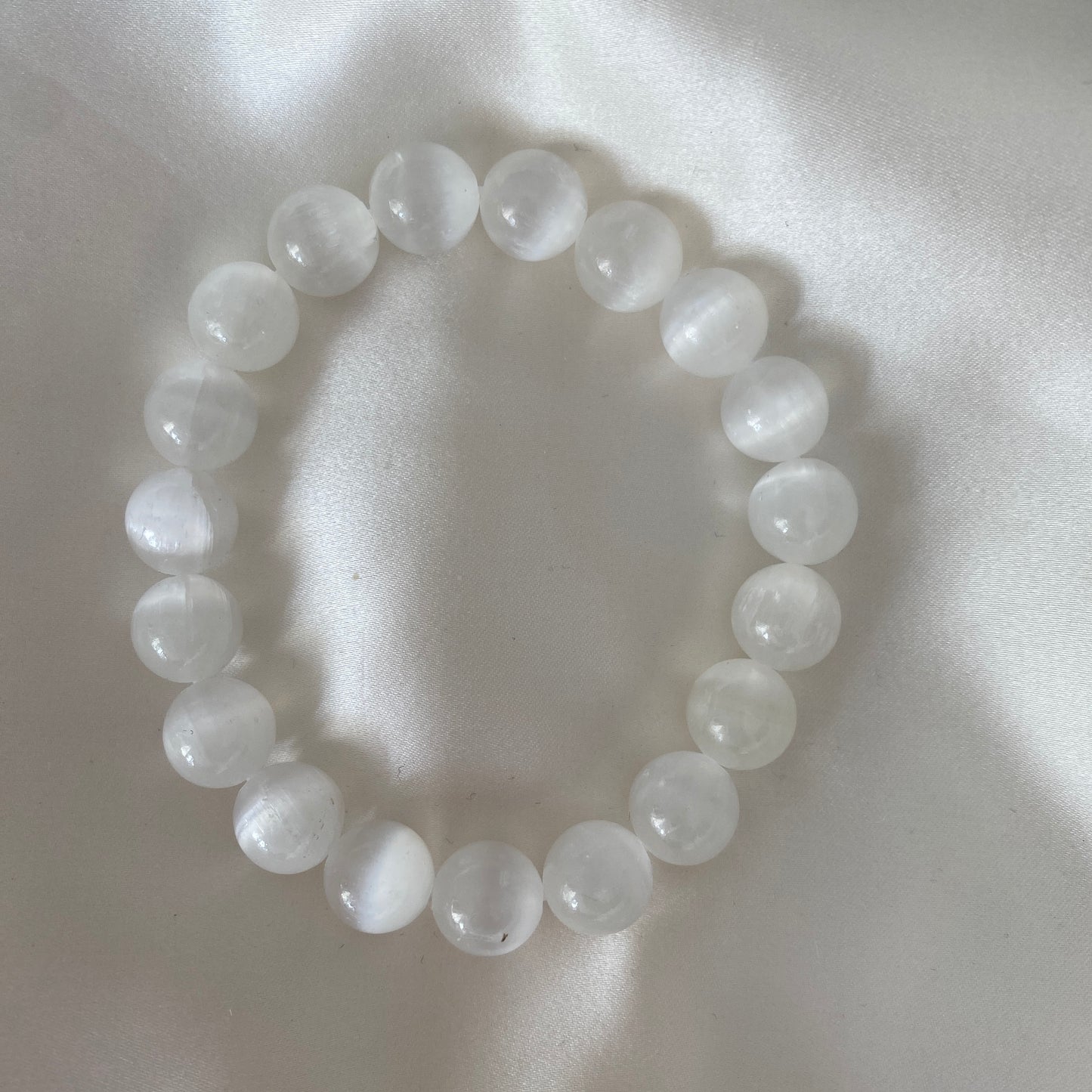 Shimmer Light Selenit Bracelet XXL Gemstone