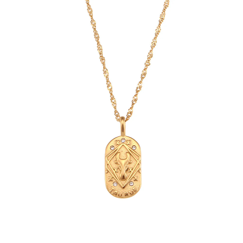 Zodiac Sign Necklaces 18K Gold plated