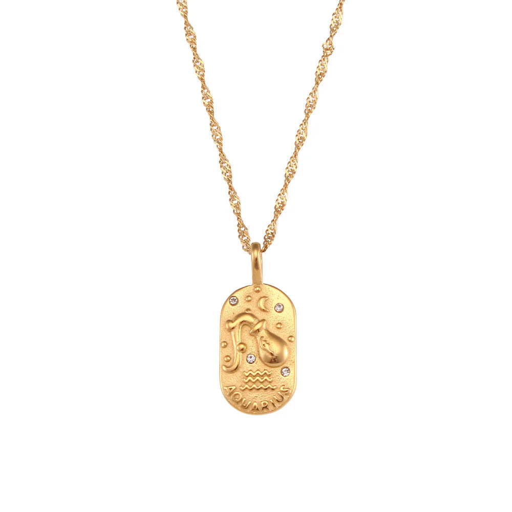 Zodiac Sign Necklaces 18K Gold plated