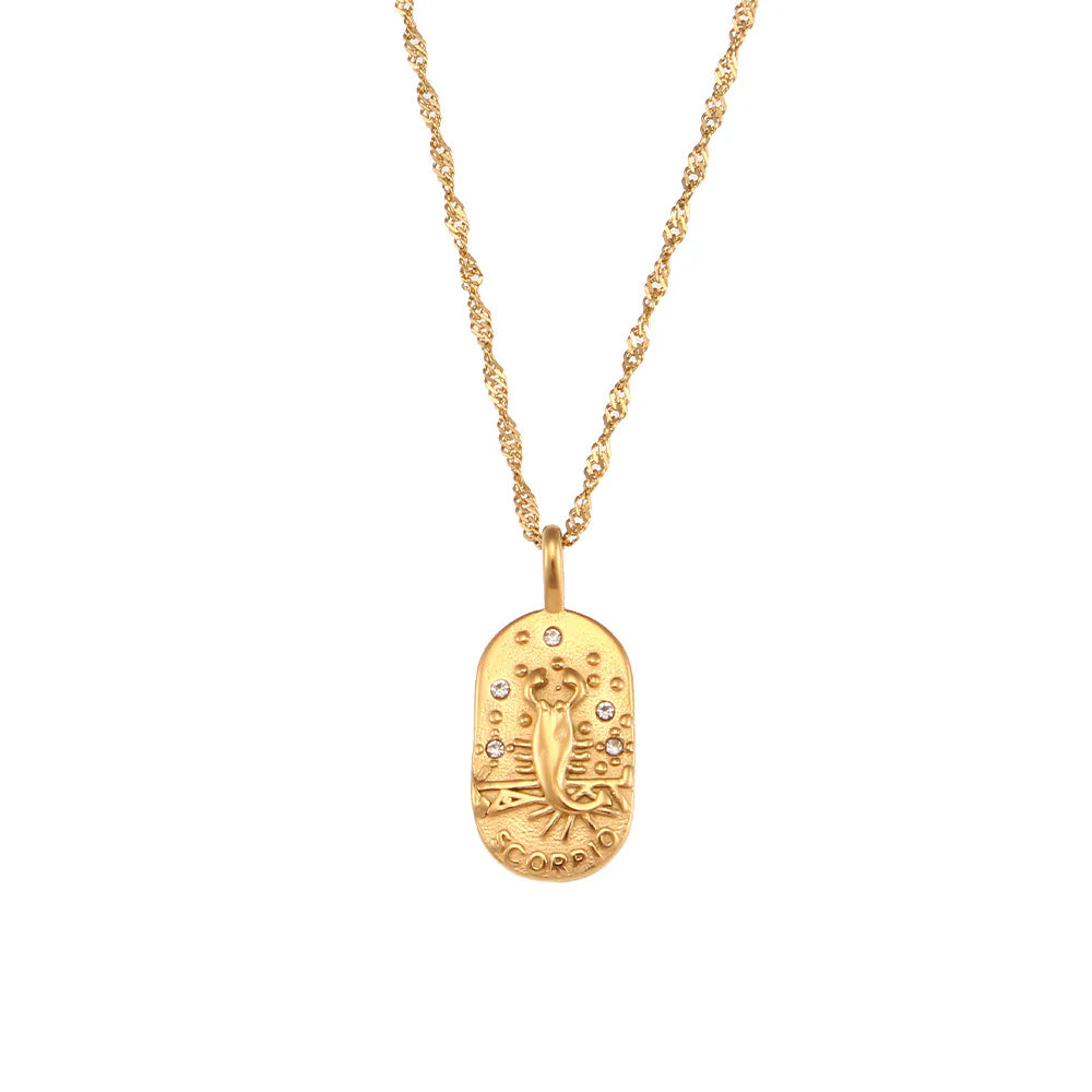 Zodiac Sign Necklaces 18K Gold plated